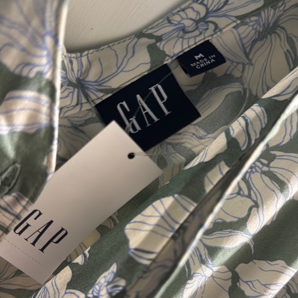 GAP White and Green Halter Midi Sundress - Picture 5 of 5